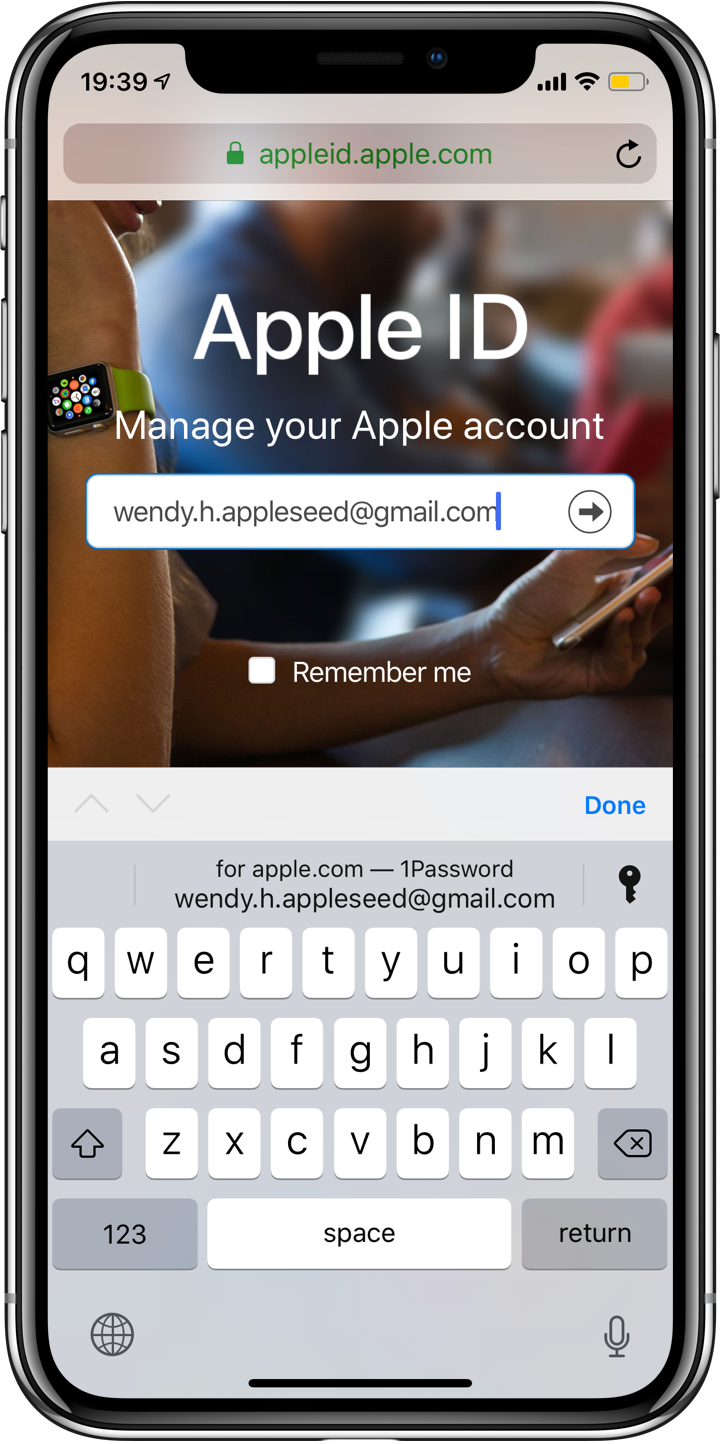 1password iphone sign in address