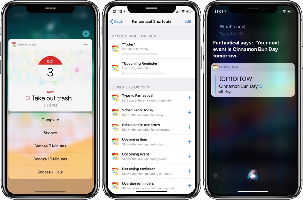 Fantastical 2.10 Introduces Siri Shortcuts and Apple Watch