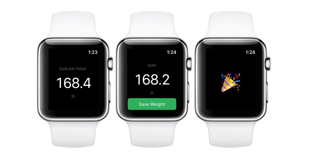 Vekt op Apple Watch