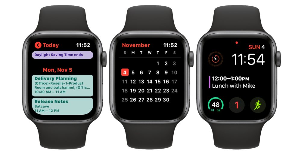 Google calendar 2025 apple watch complication