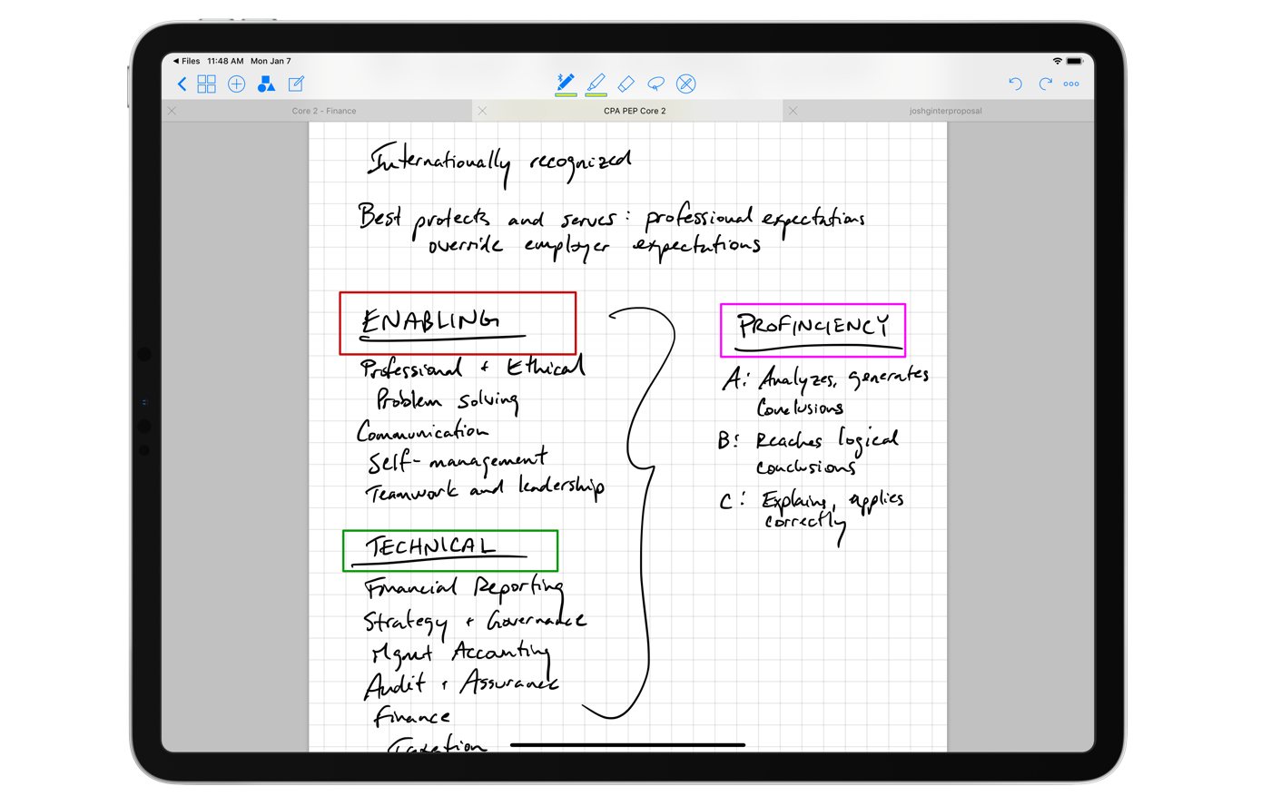 notability table tool