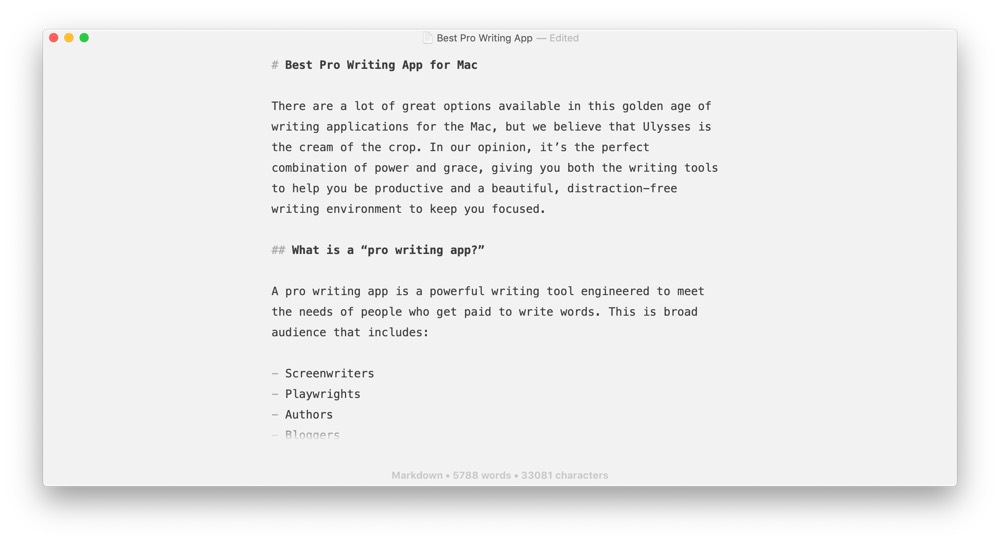 screenwriting programs for mac