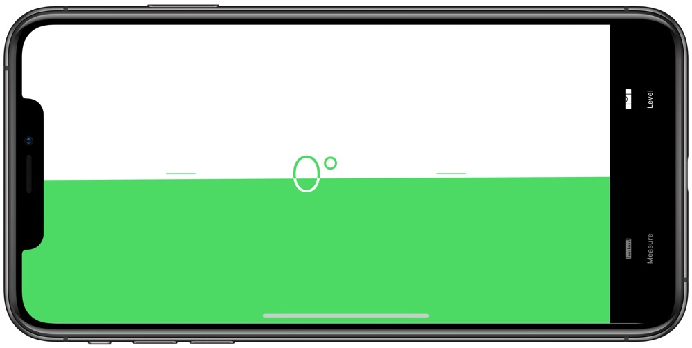 iPhone Measure app level