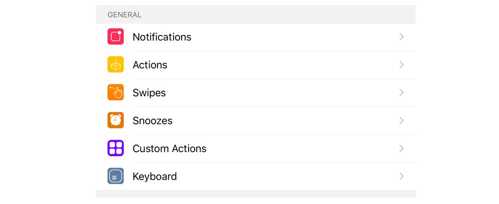 Airmail General Settings