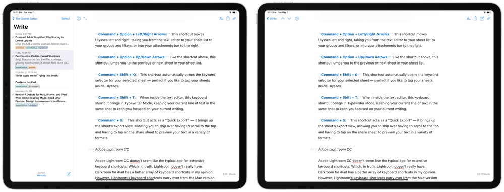 iPad Keyboard Shortcuts