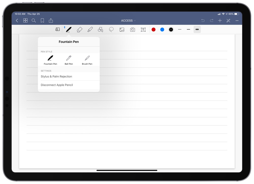 notability table tool