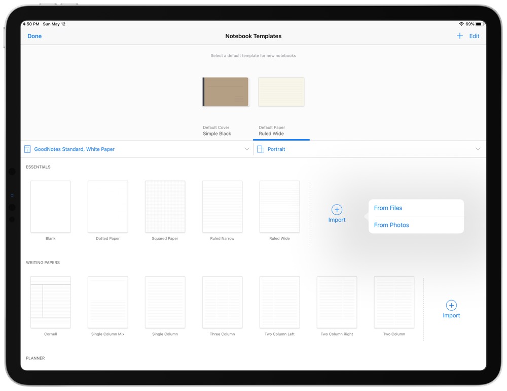 planner templates for goodnotes