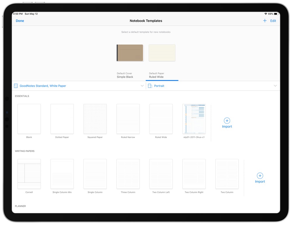 How to Add Custom Paper Types to GoodNotes The Sweet Setup