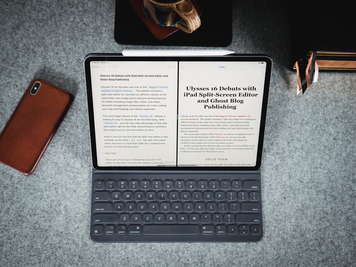 Ulysses 16 Debuts with iPad Split-Screen Editor and Ghost Blog Publishing