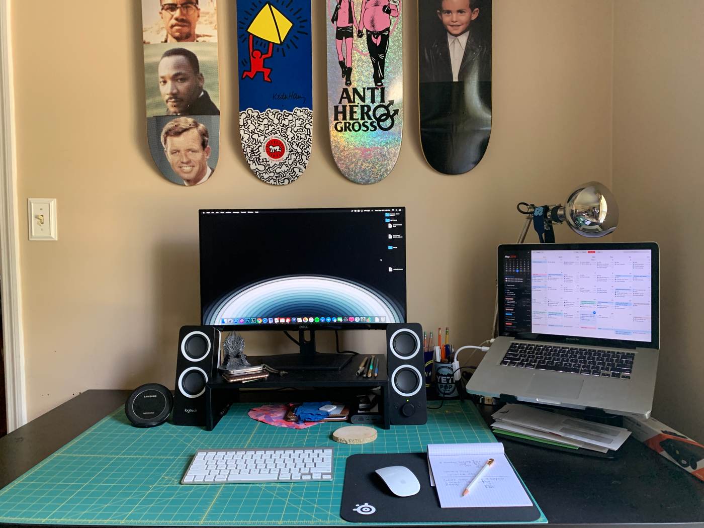 James Langston's desk