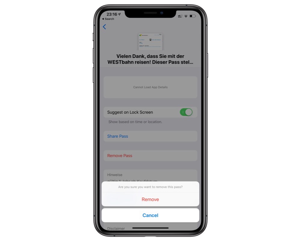 Remove passes from Apple Wallet - Apple Support