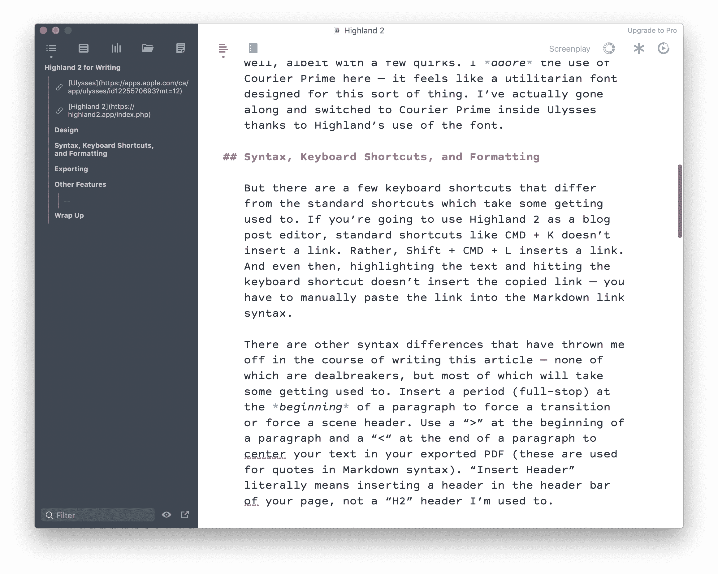 smooth writing app for mac