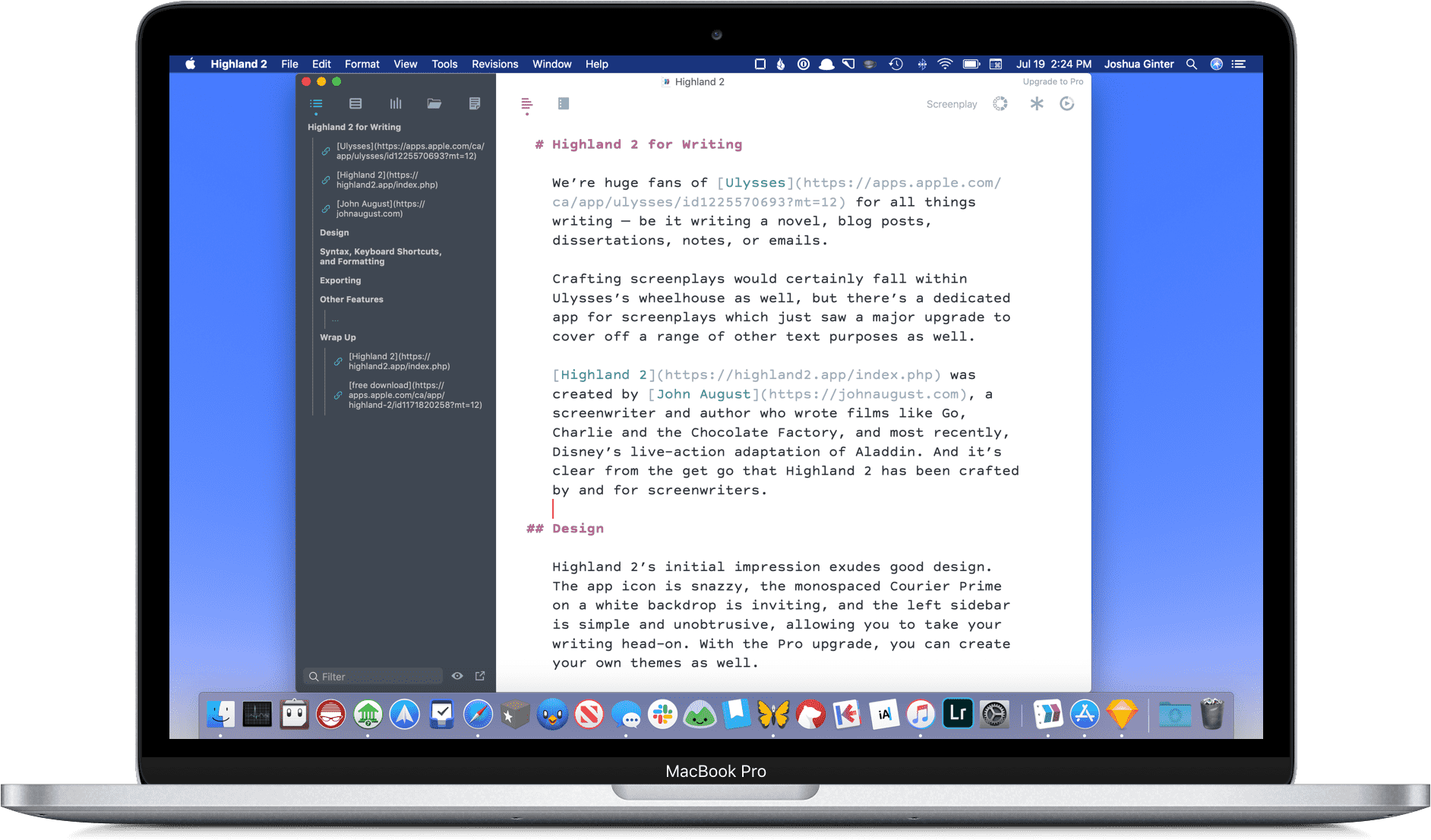 best movie script writing software for mac