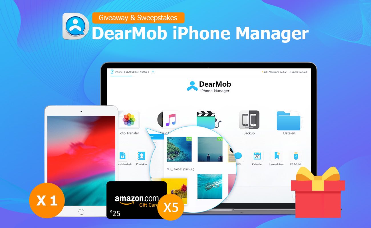 Win iPad Mini and Get Exclusive Discount of DearMob iPhone Manager for