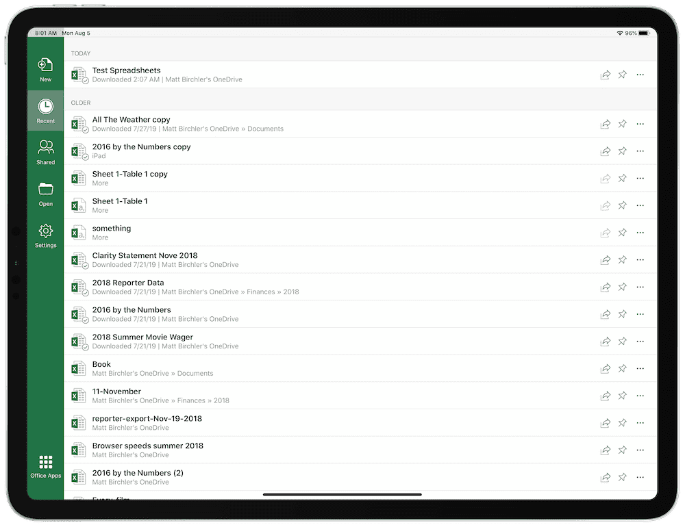 exell for mac 2016 opening sheet bigger than saved size