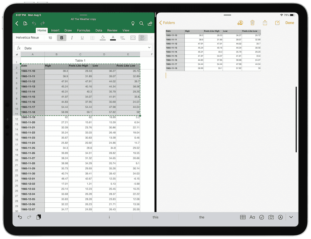 Excel And Notes With Frame The Sweet Setup
