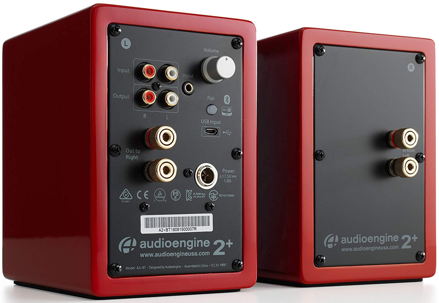 Audioengine A2+ Wireless Computer Speakers — Backside