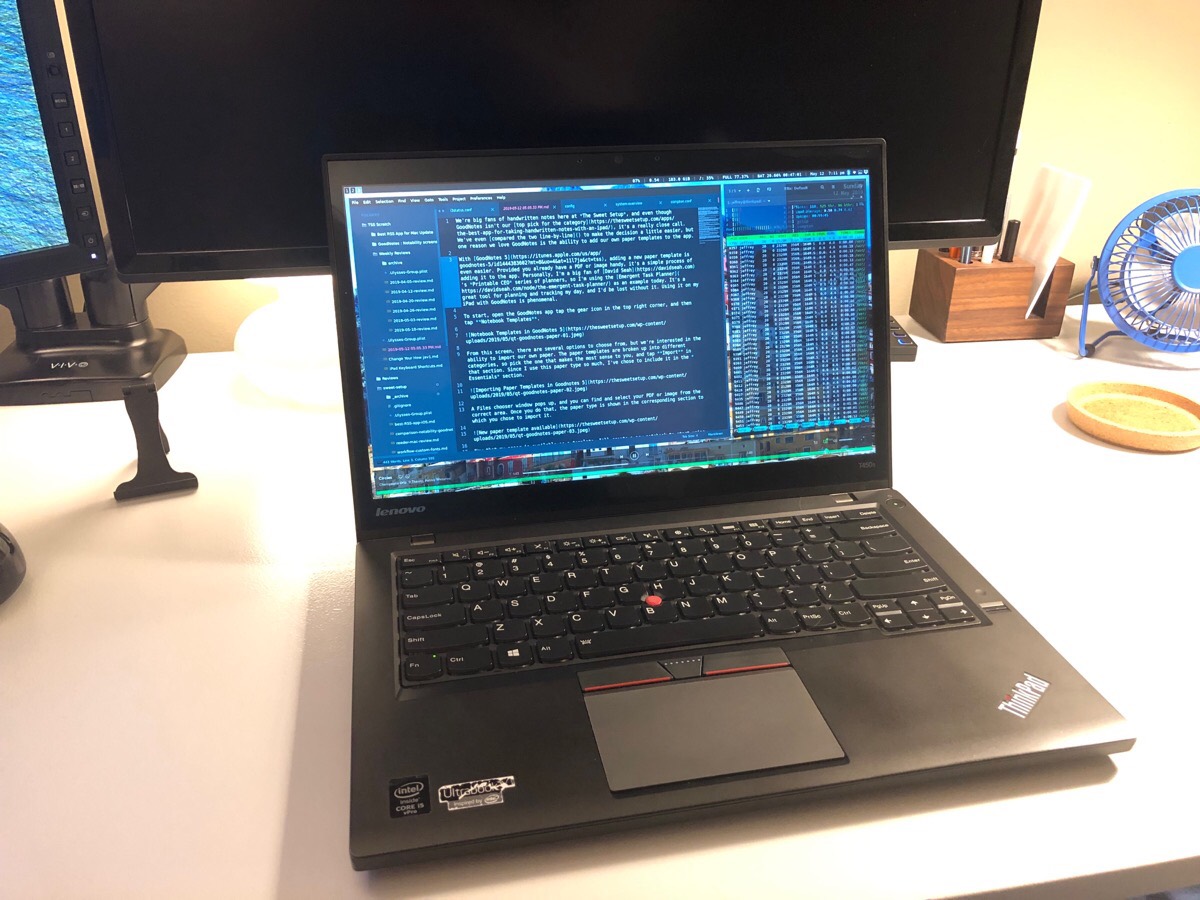 My Thinkpad with Linux and i3