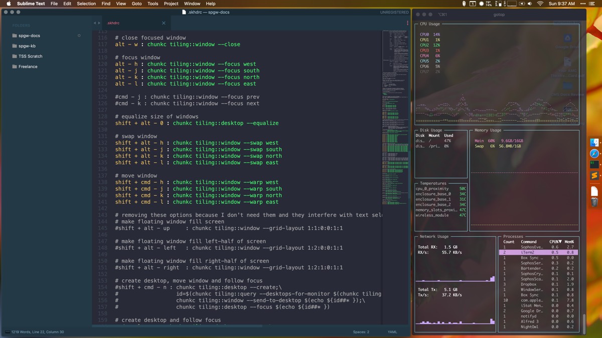 Amethyst Sublime Text and iTerm