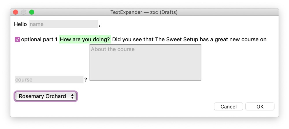 textexpander ipad snippet creation