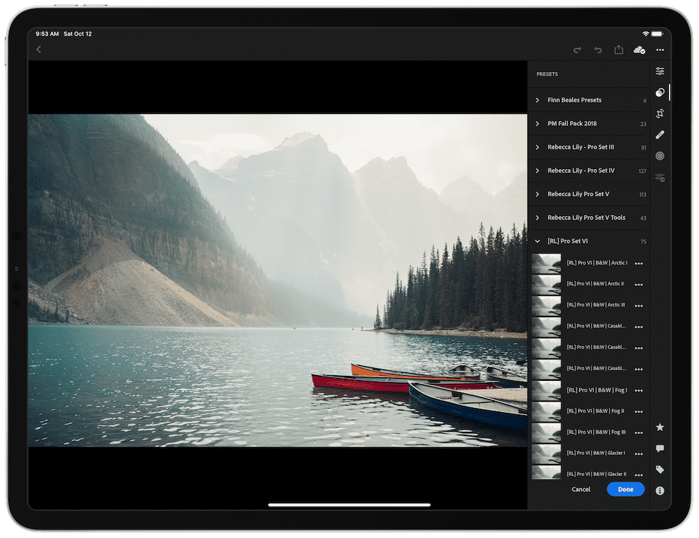 affinity photo ipad presets