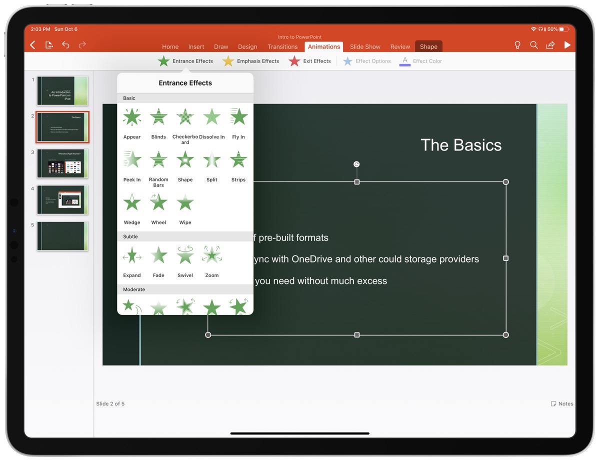 how to make powerpoint presentation in ipad