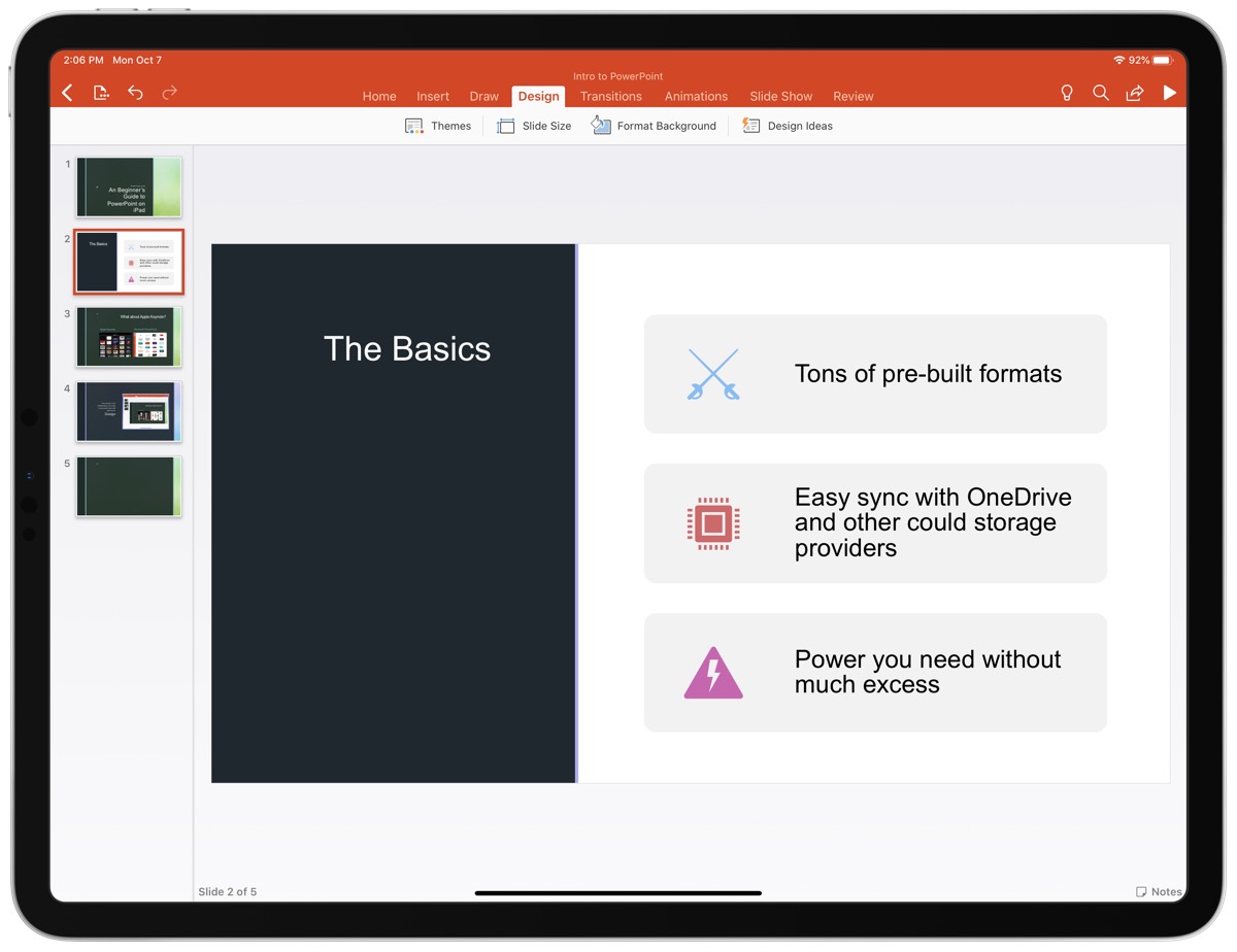 using ipad pro for powerpoint presentations