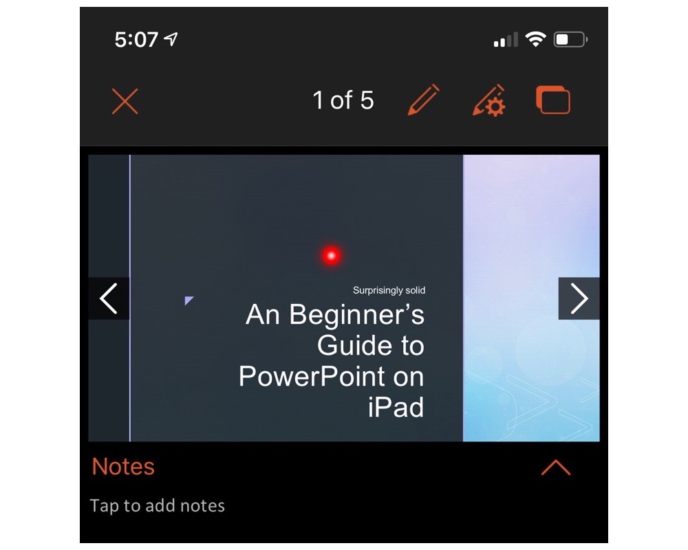 presentation pointer for ipad