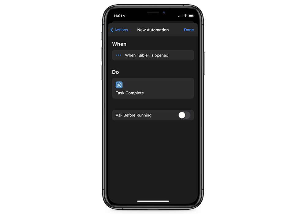 Shortcuts New Automation