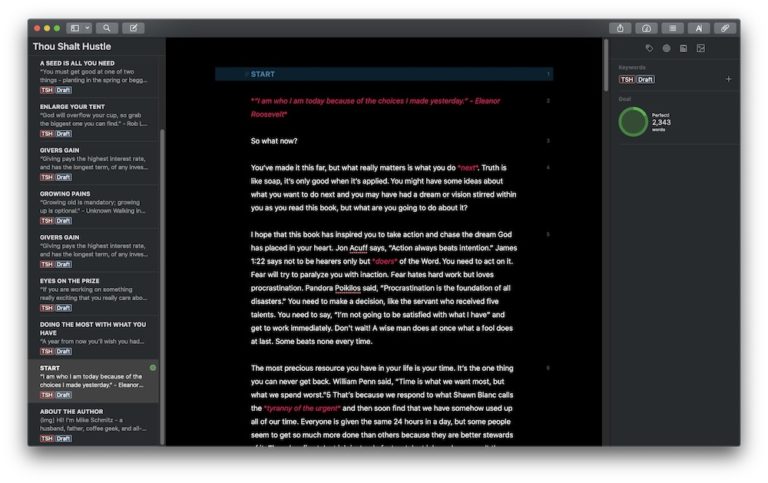 scrivener for mac vs windows