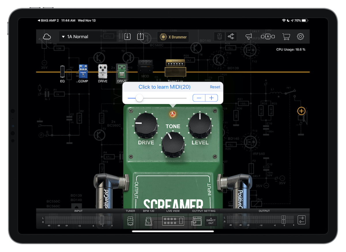 Bias FX MIDI setting