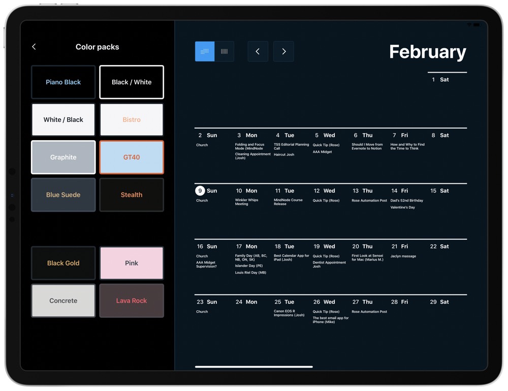 ipad calendar app you can write on