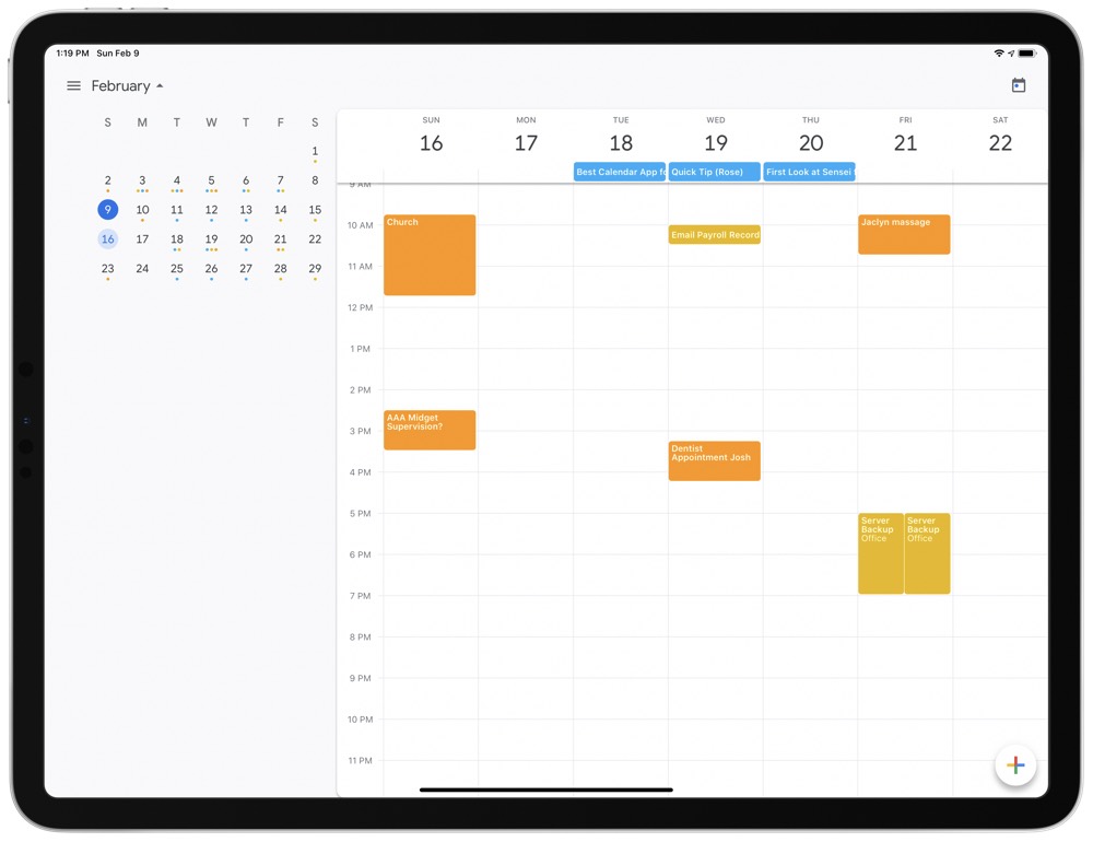 google calendar widget for mac