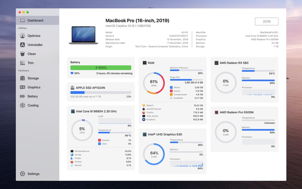 more things for mac dashboard