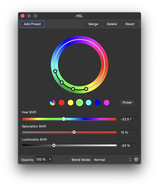 Affinity HSL tools