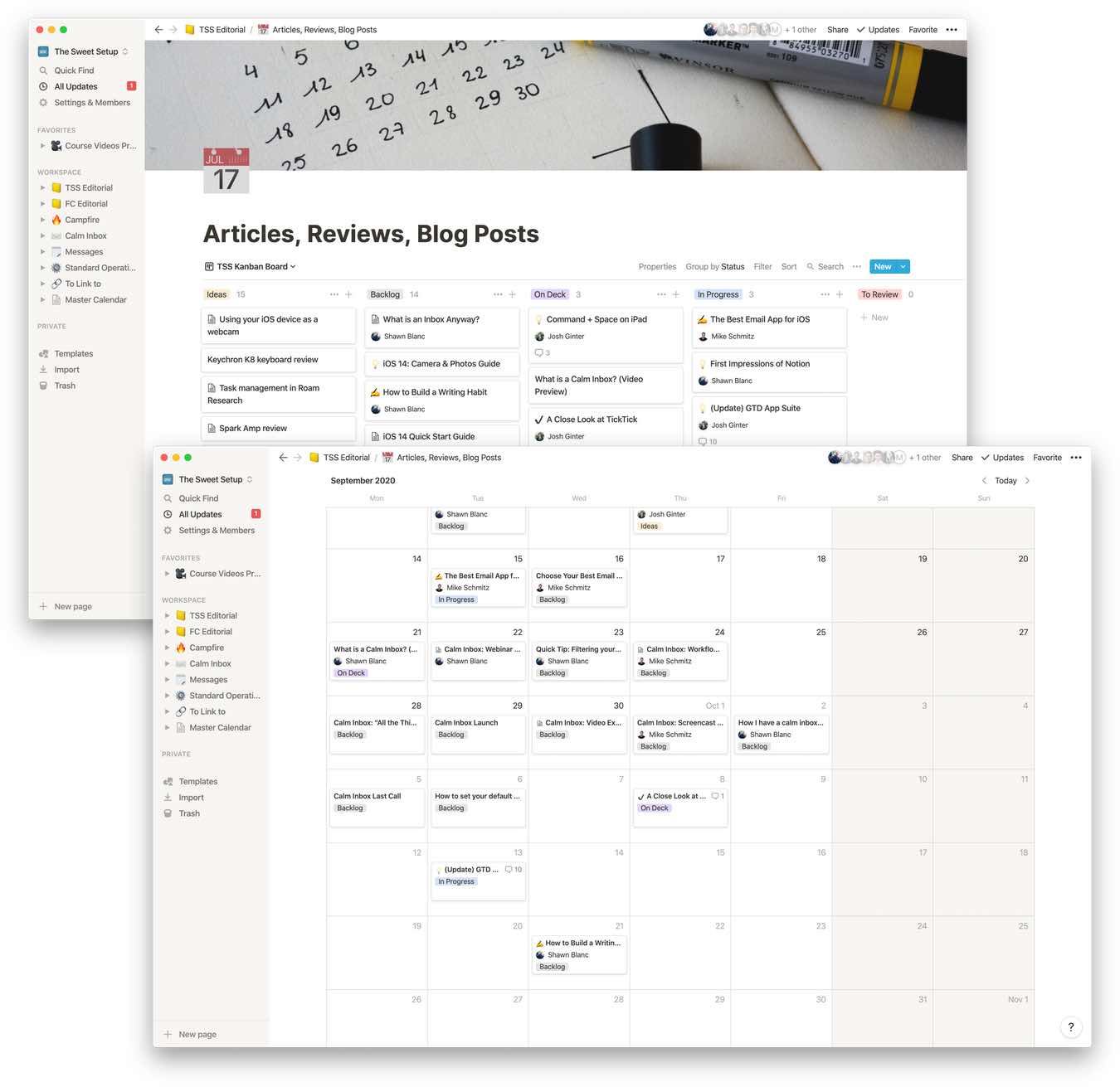 Content Calendar Notion Template