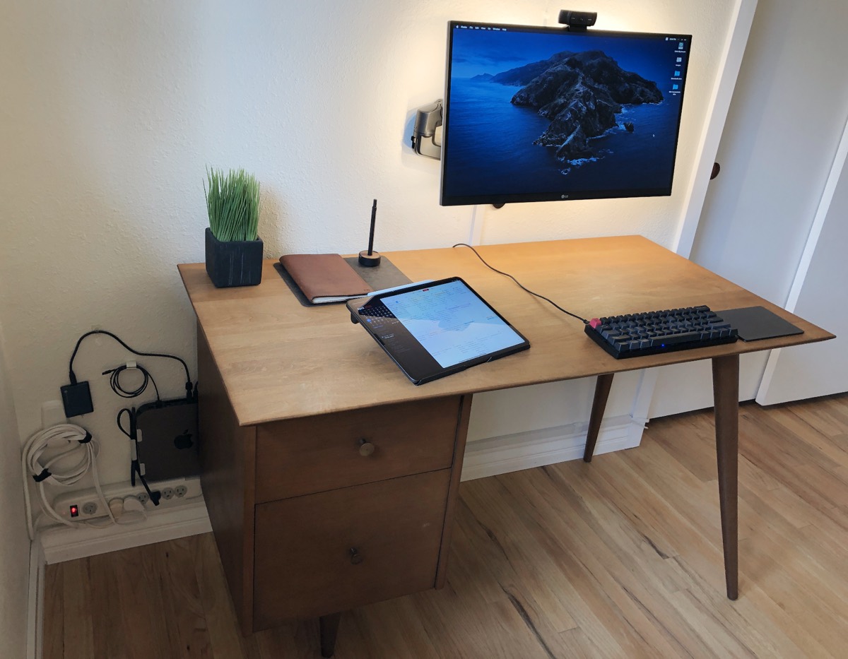 Another angle of Nate Dunn's desk