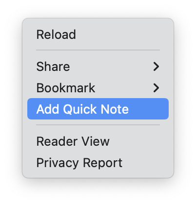 quick notes mac os