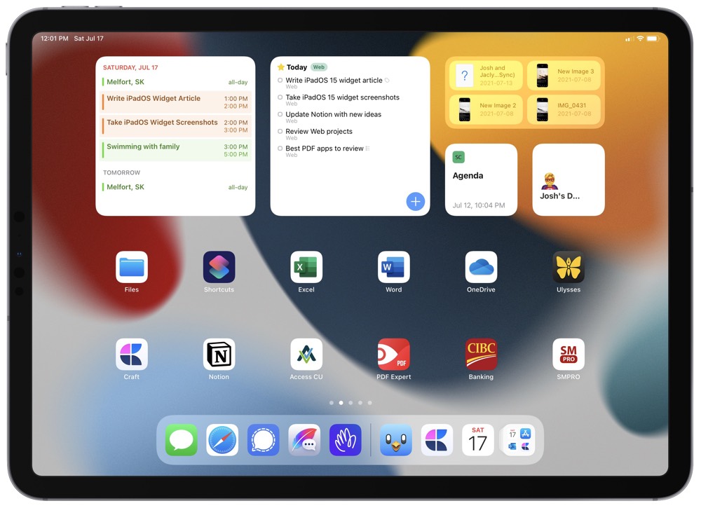 A Look At Big Widgets And Focused Home Screens In Ipados 15 The Sweet