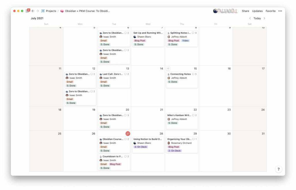 Notion Calendar Template Free