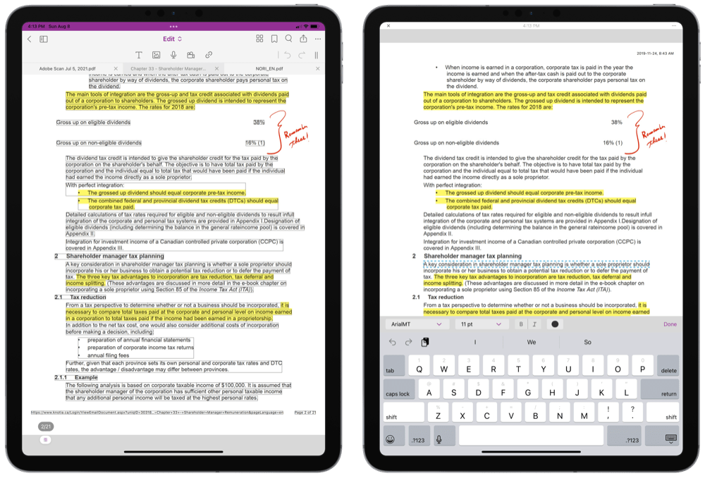 writing on pdf on ipad