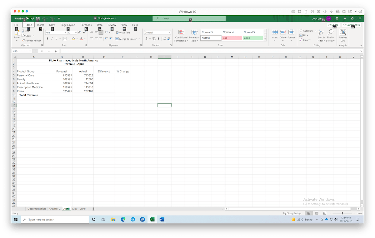 Microsoft Excel on Mac versus Excel on Windows