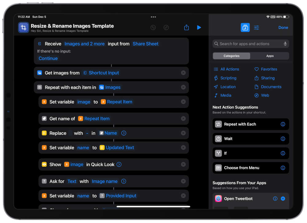 Using Shortcuts to Rename, Resize, and Compress Images)