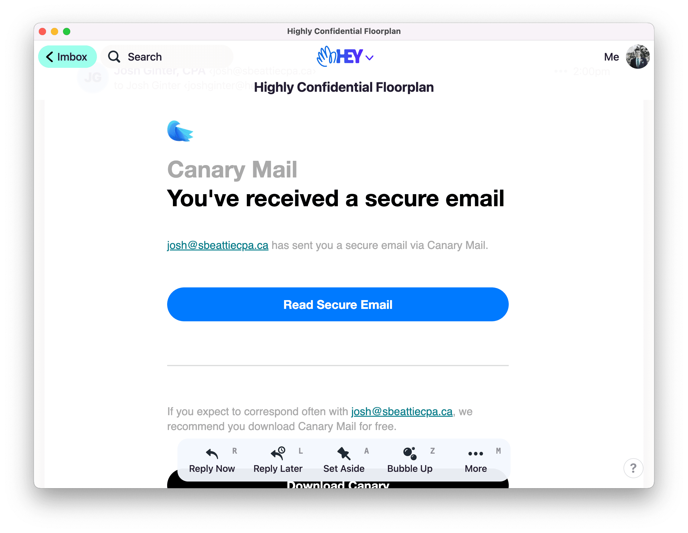 canary mail privacy reddit