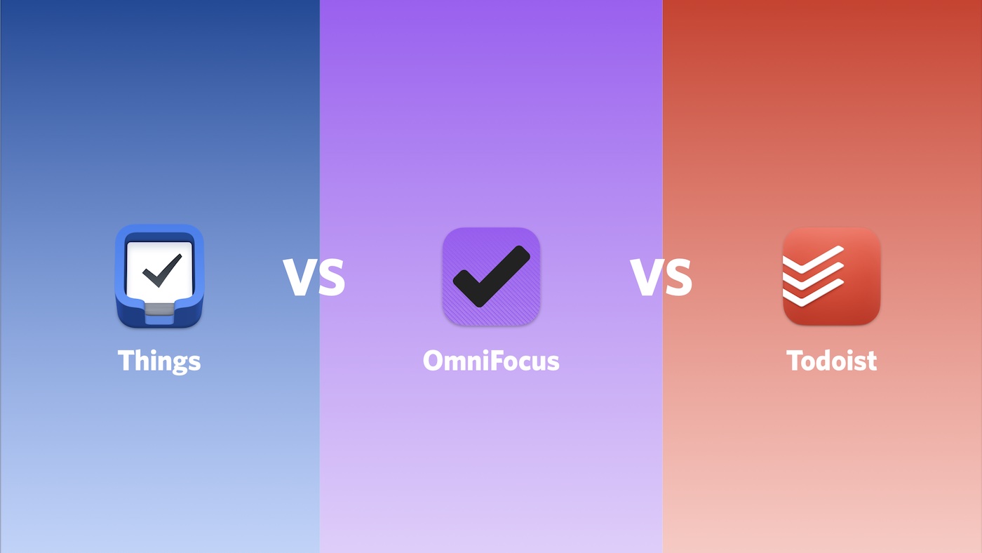 Things vs OmniFocus vs Todoist: A Comparison of the Best GTD and Productivity Apps