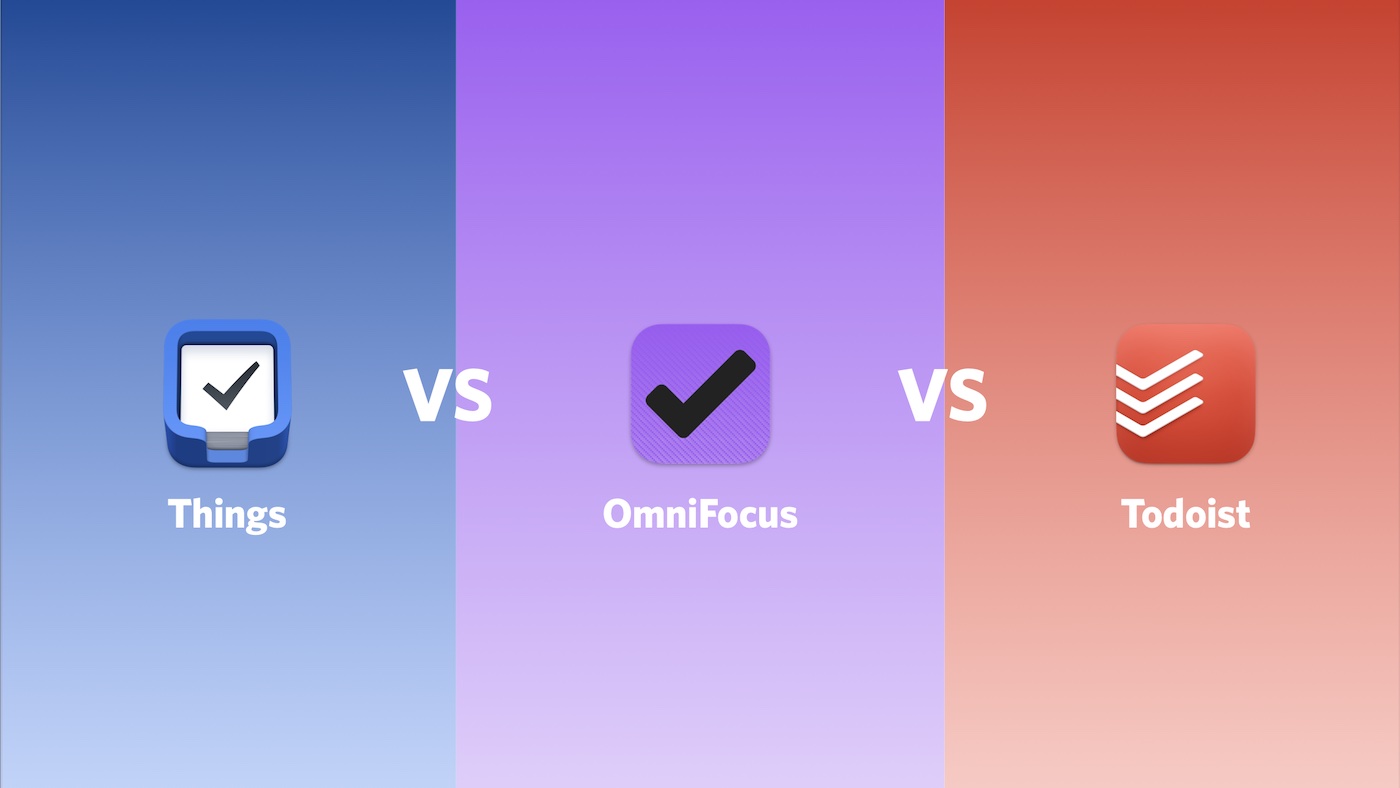 Things vs OmniFocus vs Todoist: A comparison of the best GTD app suites