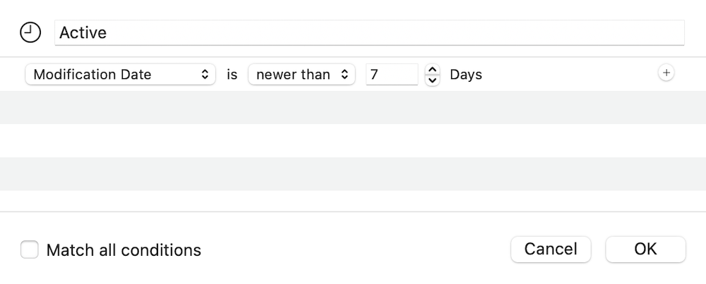 Filter Conditions