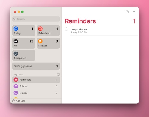 Reminders App