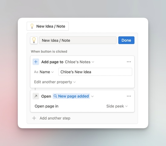 How to create notion buttons