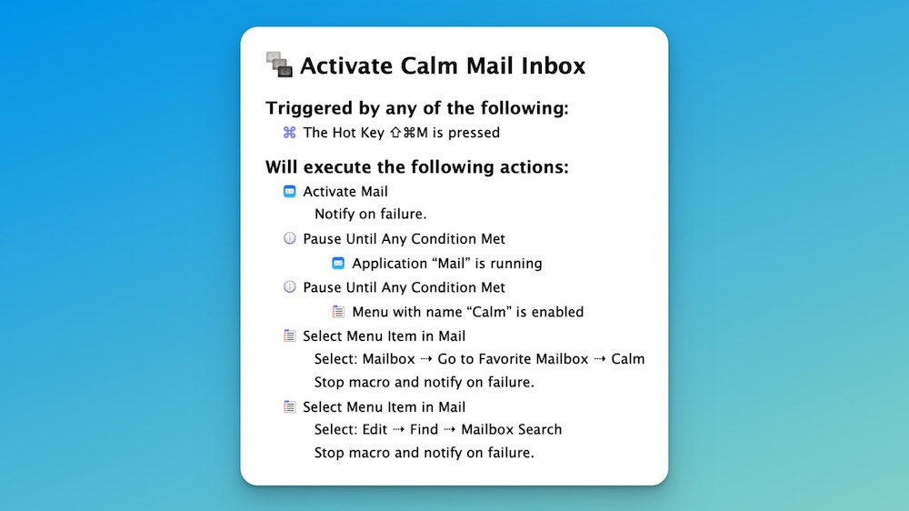 Activate Calm Inbox